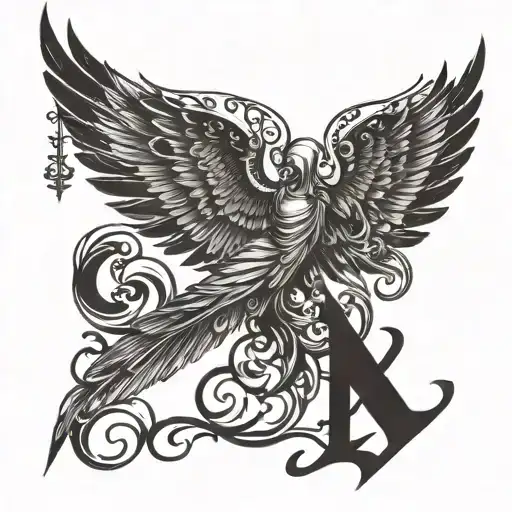 Michael The Archangel Feather On Raxh Side Of Roman Numeral 711