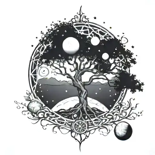 Tree Of Life With Planets