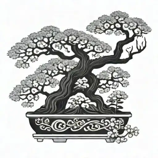 Incorporate A Kumiko Pattern Into A Bonsai Tree Design