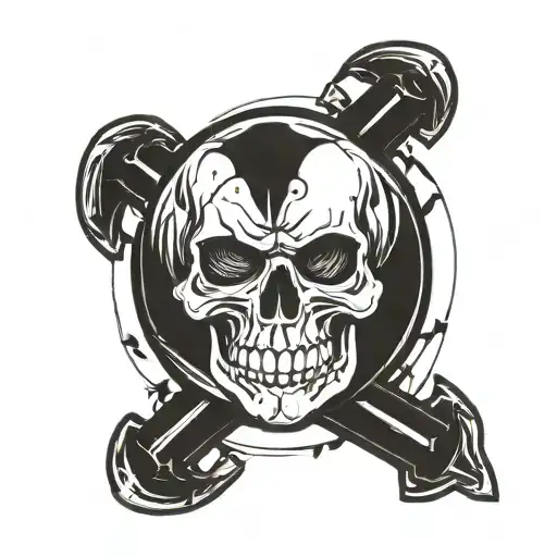 A Volleyball With A Skull Design Inspired By Pirate Symbols