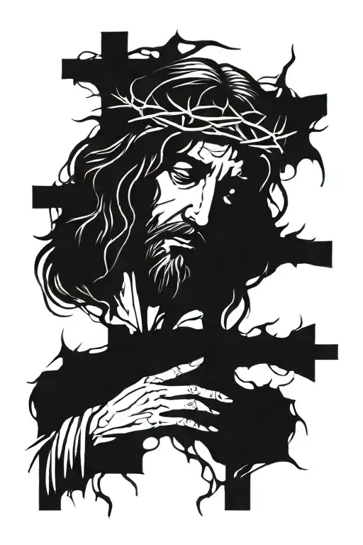 Jesus Sureounded By Thorns Coverd