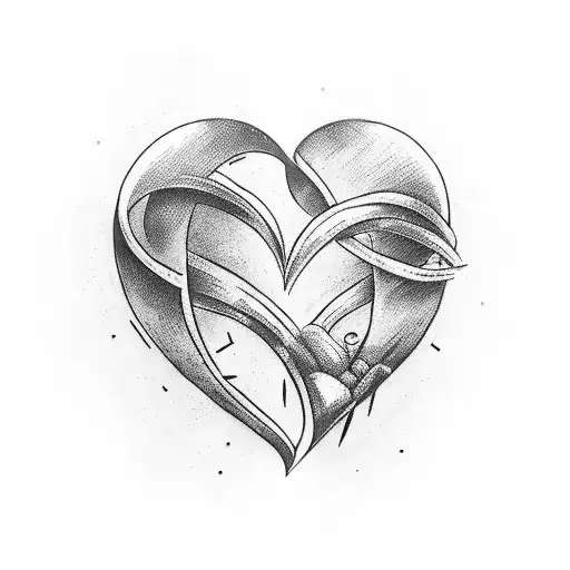 Love Pain Eternally Poetic In Infinity Shape With Two Hearts One Heart Up And The Othe Heart Down