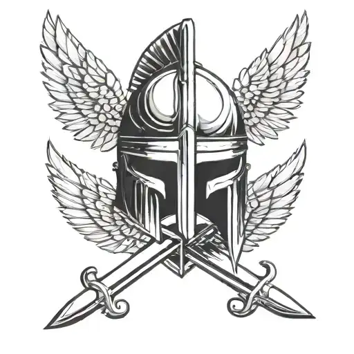 Big Sword Leonidas Helmet And Wings