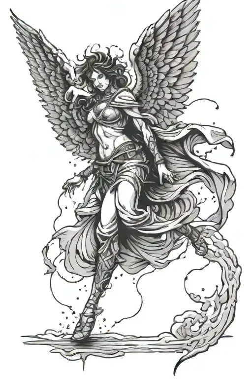 Fallen Angel In The Thunder Storm