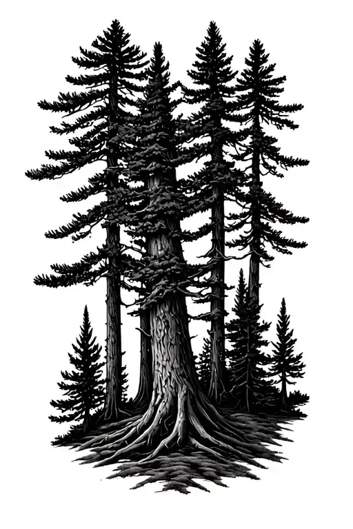 Forest Pine Trees