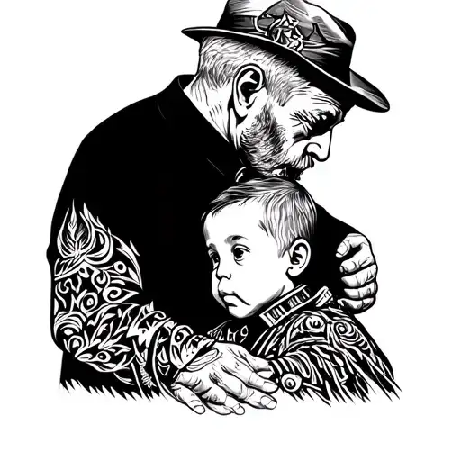 Grandfather And Son