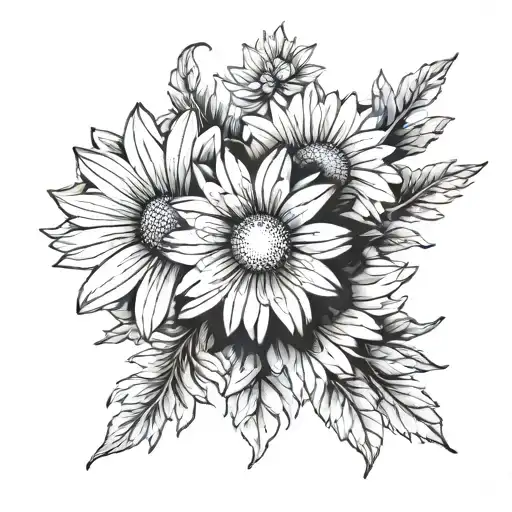 Small Daisy And Chrysanthemum