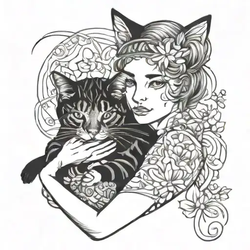 Woman Holding Cat