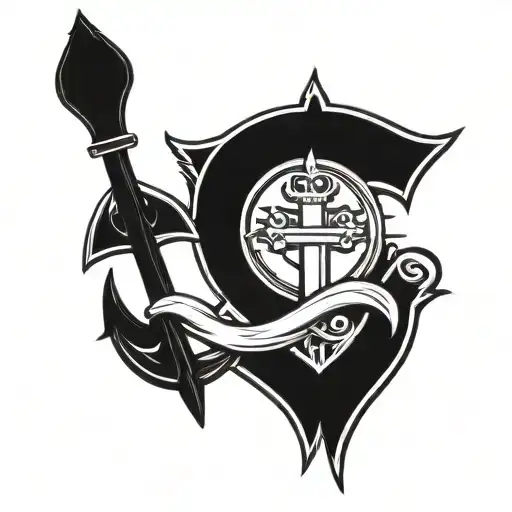 A Lifeguard Symbol Combined With A Trident