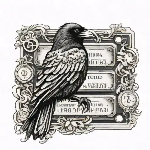 Raven With License Plate Uk - 637658