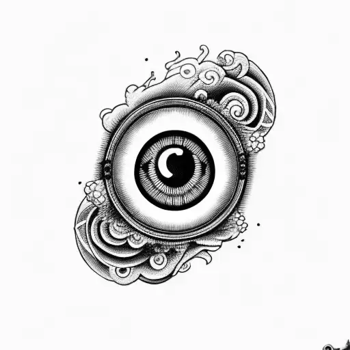 Evil Eye With Clouds
