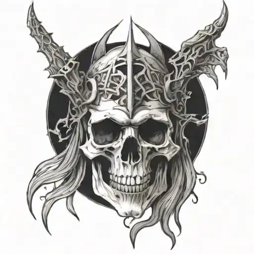 Skull And Witch King Lord Of The Rings