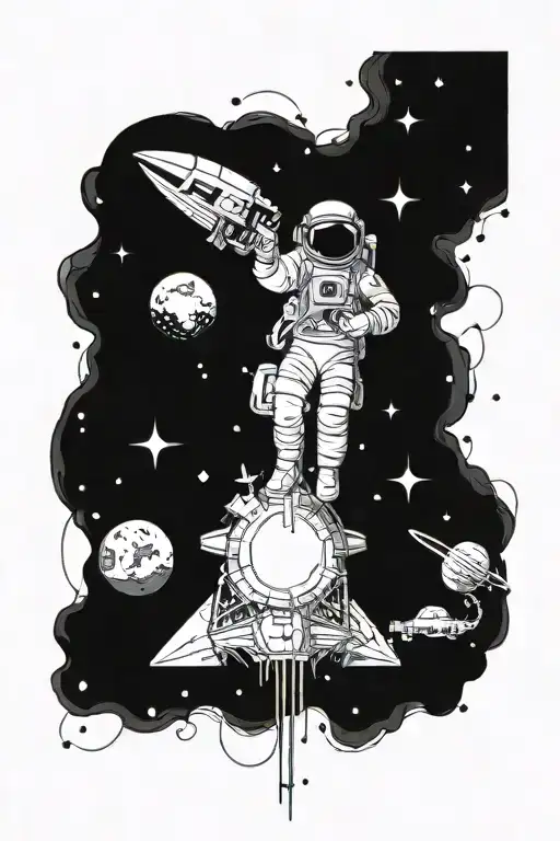 Blacked Out Space Themed Sleeve