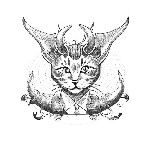 Cat With Devils Horns