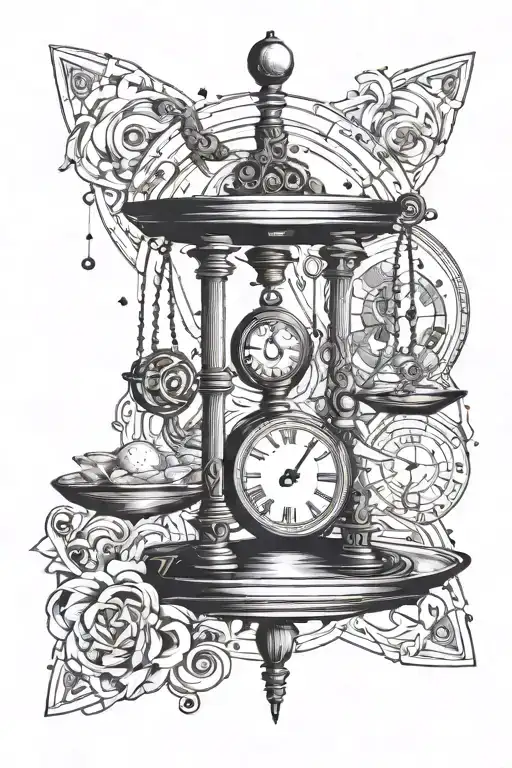 Libra And Time And Space Themed