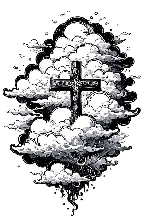 Clouds Floating And Cross