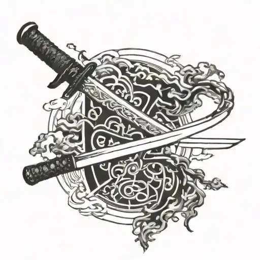 Japanese Kanji Katana
