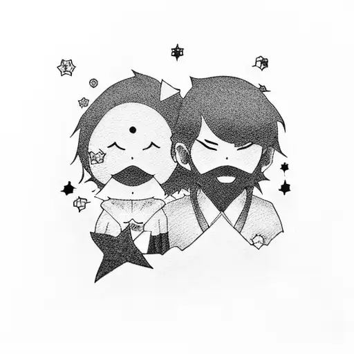 Anime Couple Star Gazing