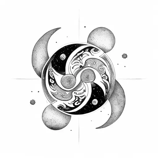 Yin Yang As A Moon