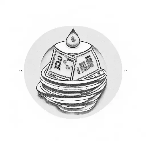 Refrigerator Cartoon With Cash Filled In It