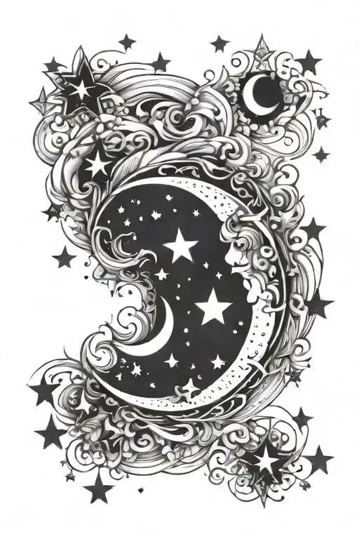 Moon And Stars