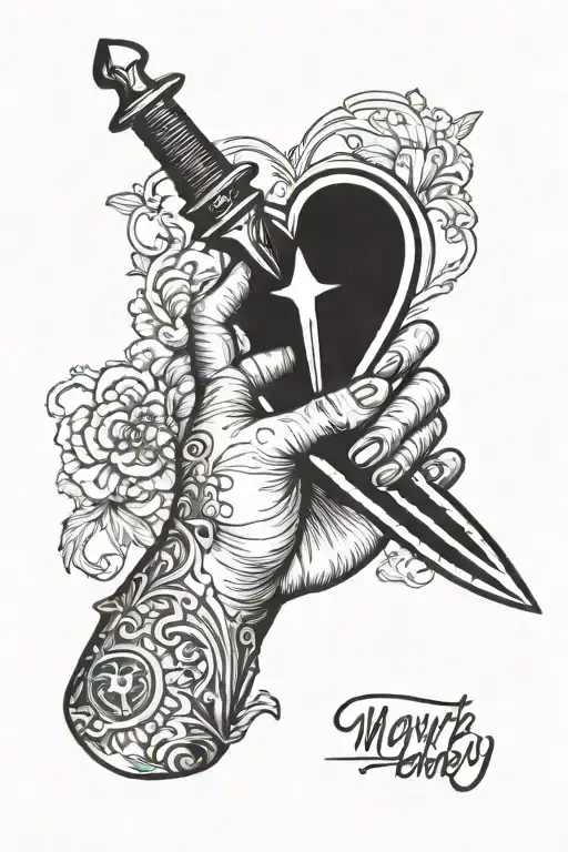Hand Removing Dagger From A Heart