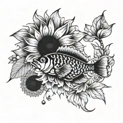Fish And Sunflower