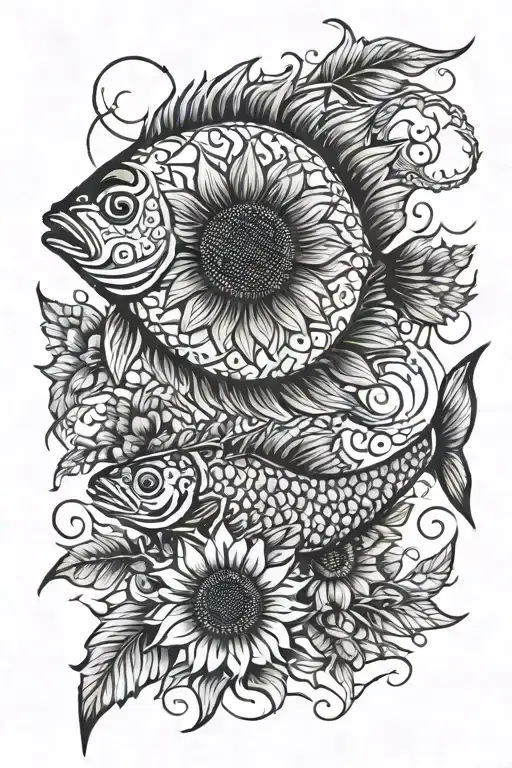 Fish And Sunflower
