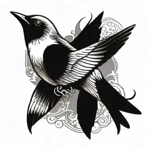 Swallow Bird With A Shord For Tail