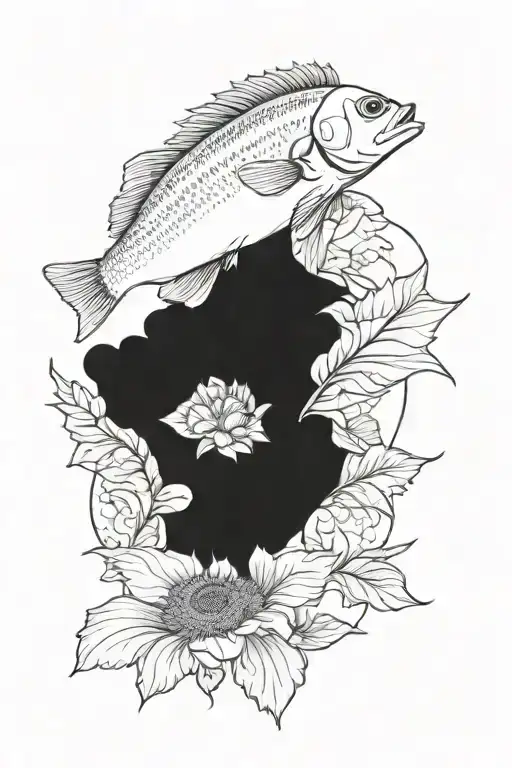 Sunflower And Largemouth Bass