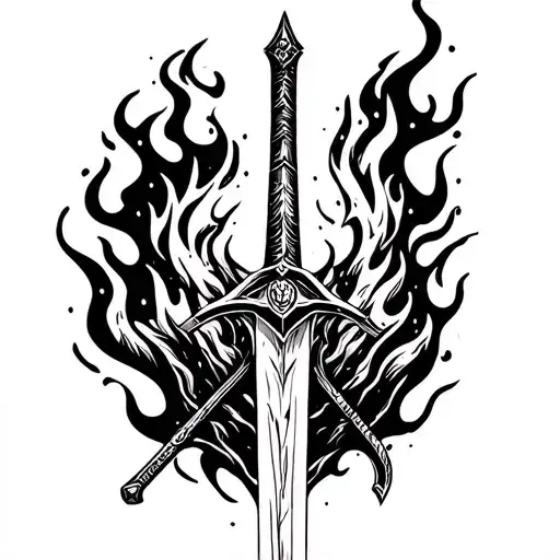 Flaming Sword And Victory