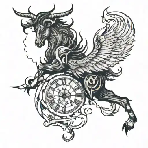 Capricorn And The Dripping Prague Clock