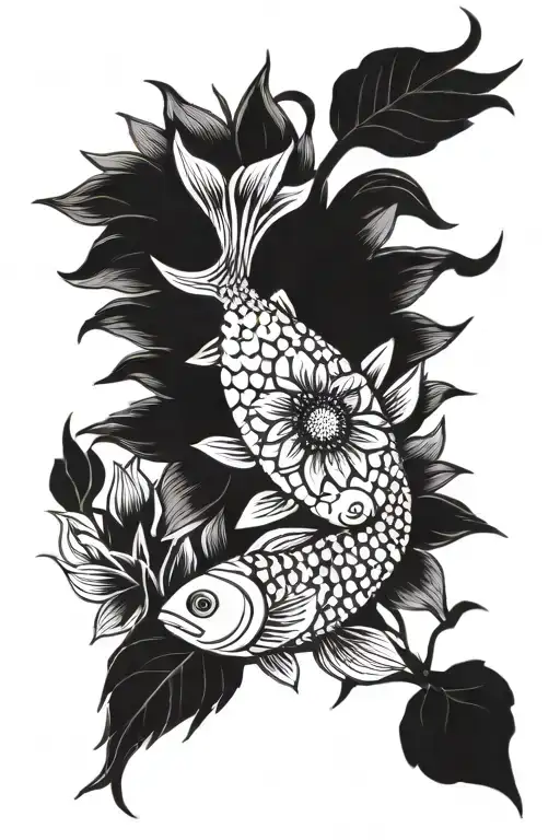 Fish And Sunflower