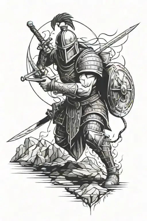 A Warrior Near The Fortress