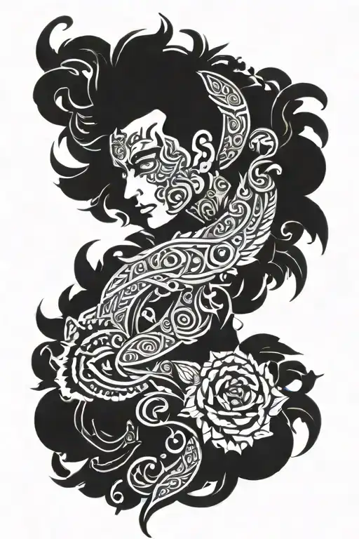 Masculine Friend Tattoo Design
