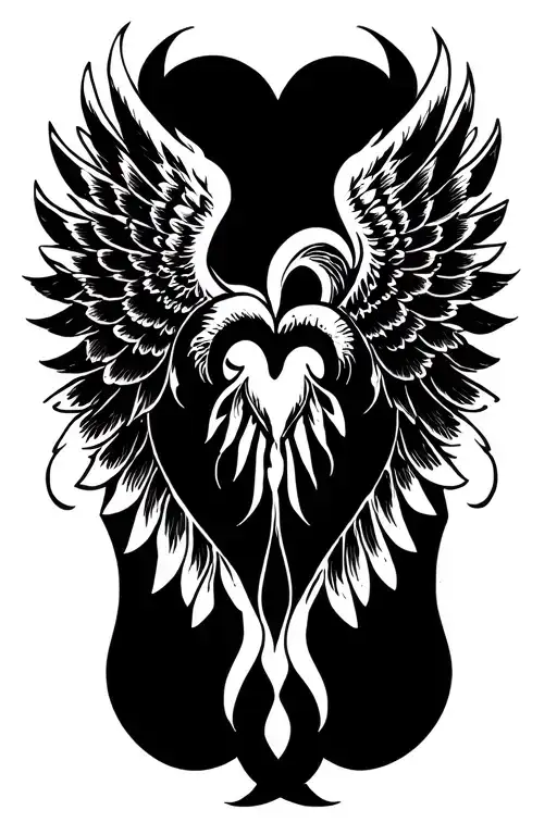 Tribal Wings Heart