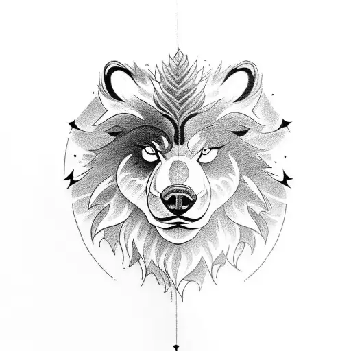 Fierce Bear And Lion And Wolf Arm Sleeve