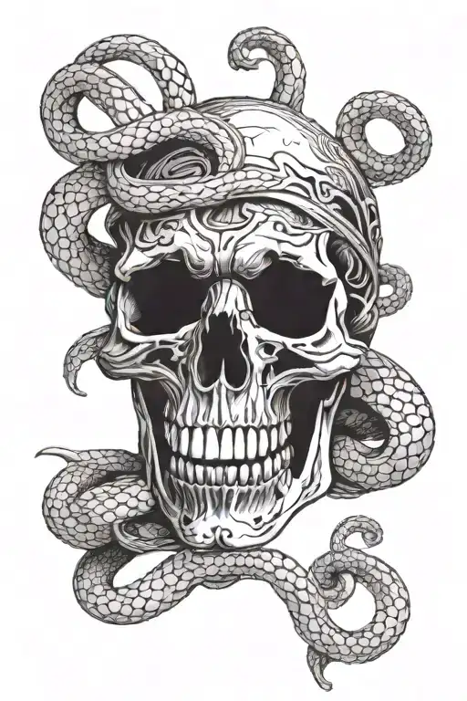Skull And Snakes