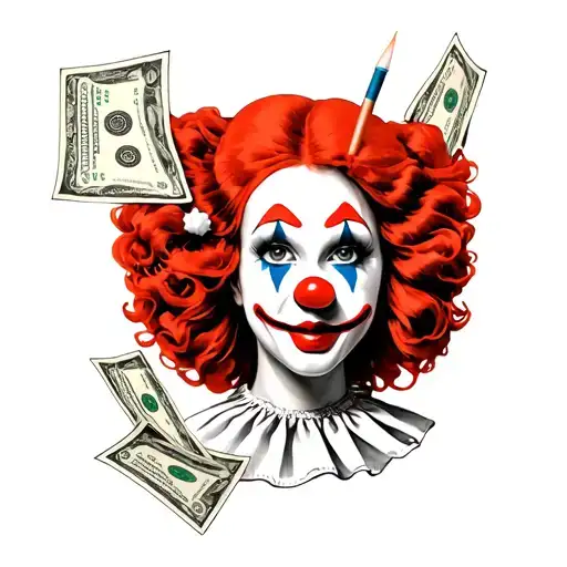 Clown Girl Money Drugs