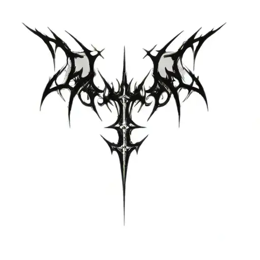 The Logo Of A Medieval Black Metal Band