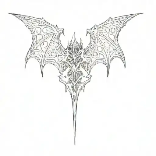 The Logo Of A Black Metal Band With Black Color Inside Look Like A Bat