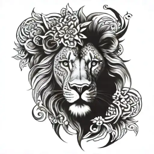 Lion Face With Mandala