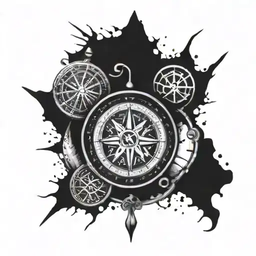 A Viking Compass With Runes