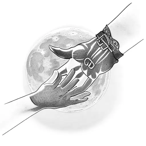 Witch Hand Holding Moon