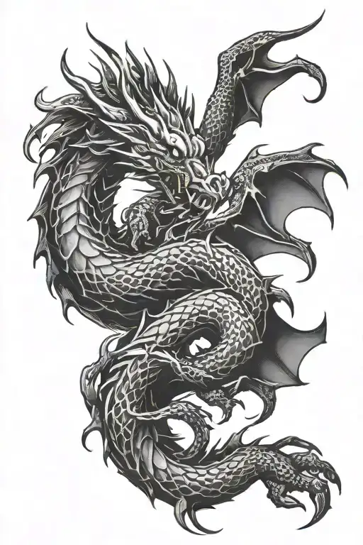 Dragon Wrapping Around Hand
