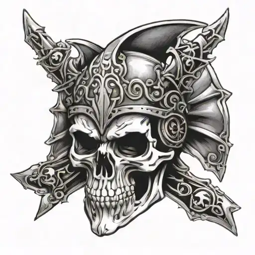 A Skull Wearing Templar Armor