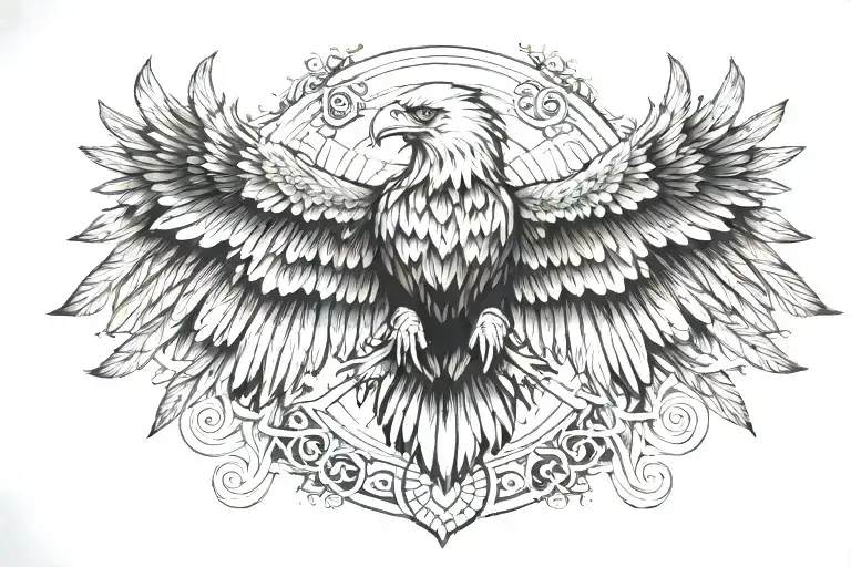 Eagle With Spread Wings