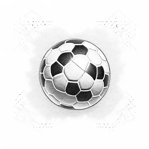 A Pixelated Soccer Ball Surrounded By Lines Of Code