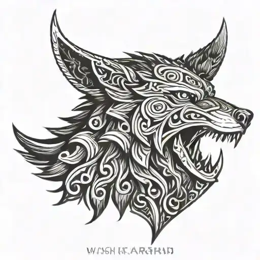 Drakkar Viking Wolf Head
