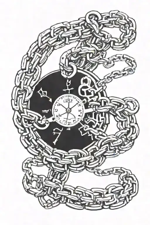 A Chain Bracelet Representing The Fear Of Passing Time